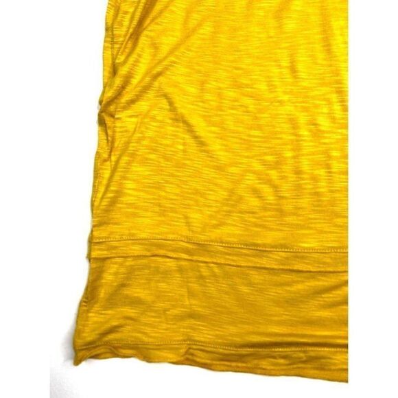 Style & Co Shirt Top XL Golden Yellow Short Sleeve - Picture 3 of 8